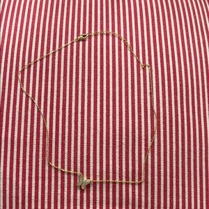 Elegant Gold Necklace with White Pendant